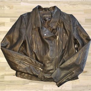 Forever 21+ Crop Moto Jacket